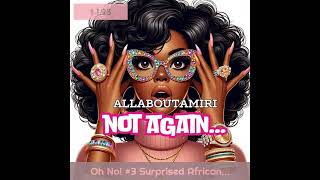 Oh No! #3 Surprised African American Woman Rose Gold Colored 30 PNG Image Collection for Digital ...