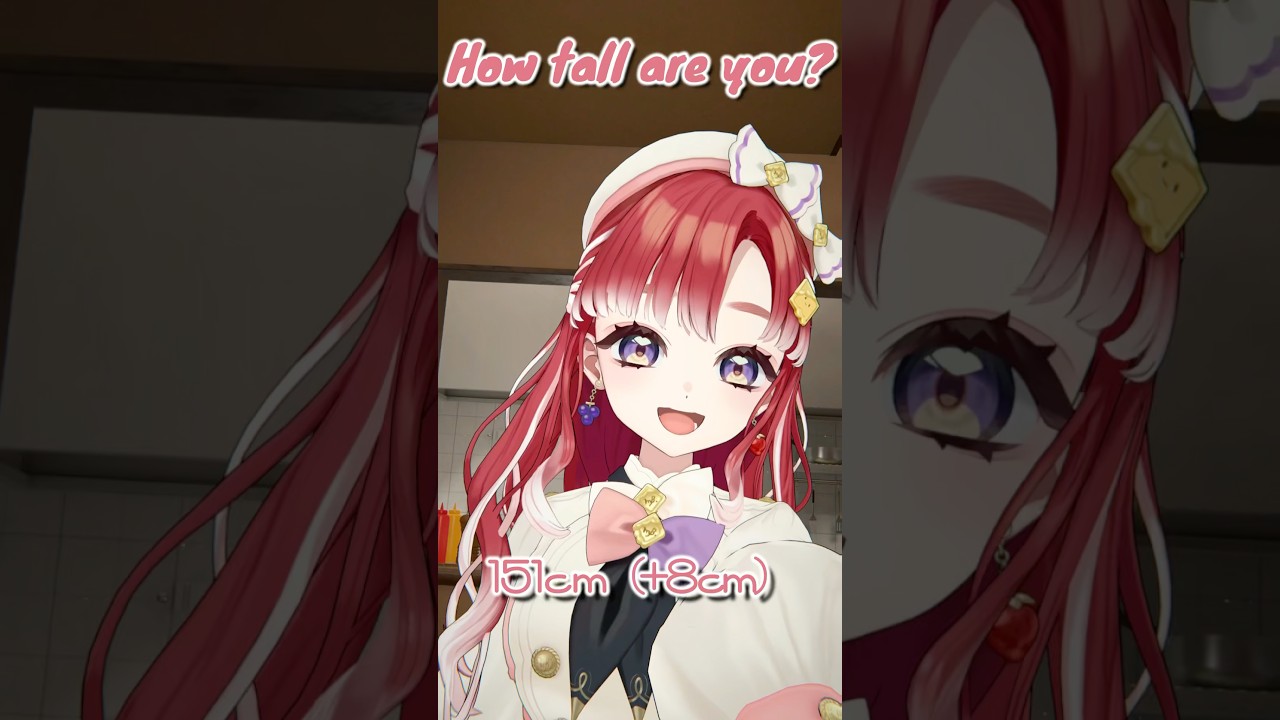 151cm 】How tall are you?🍰💭【にじさんじ/早乙女ベリー】#shorts
