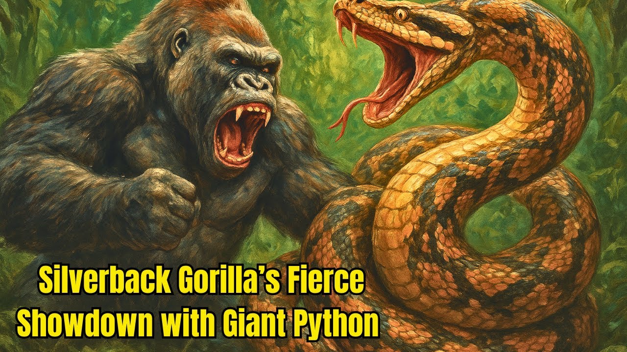 Silverback Gorilla’s Fierce Showdown with Giant Python — The Ending Will Leave You Breathless!