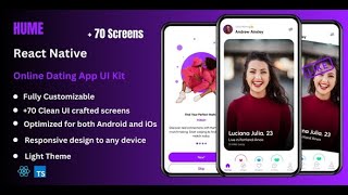Hume - Dating React Native App Ui Kit | Light Theme Net Worth