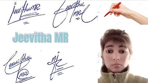 Jeevitha MR name signature style