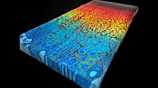 Fantastic Hot to Cool Swipe Technique  Amazing Acrylic Pouring results!