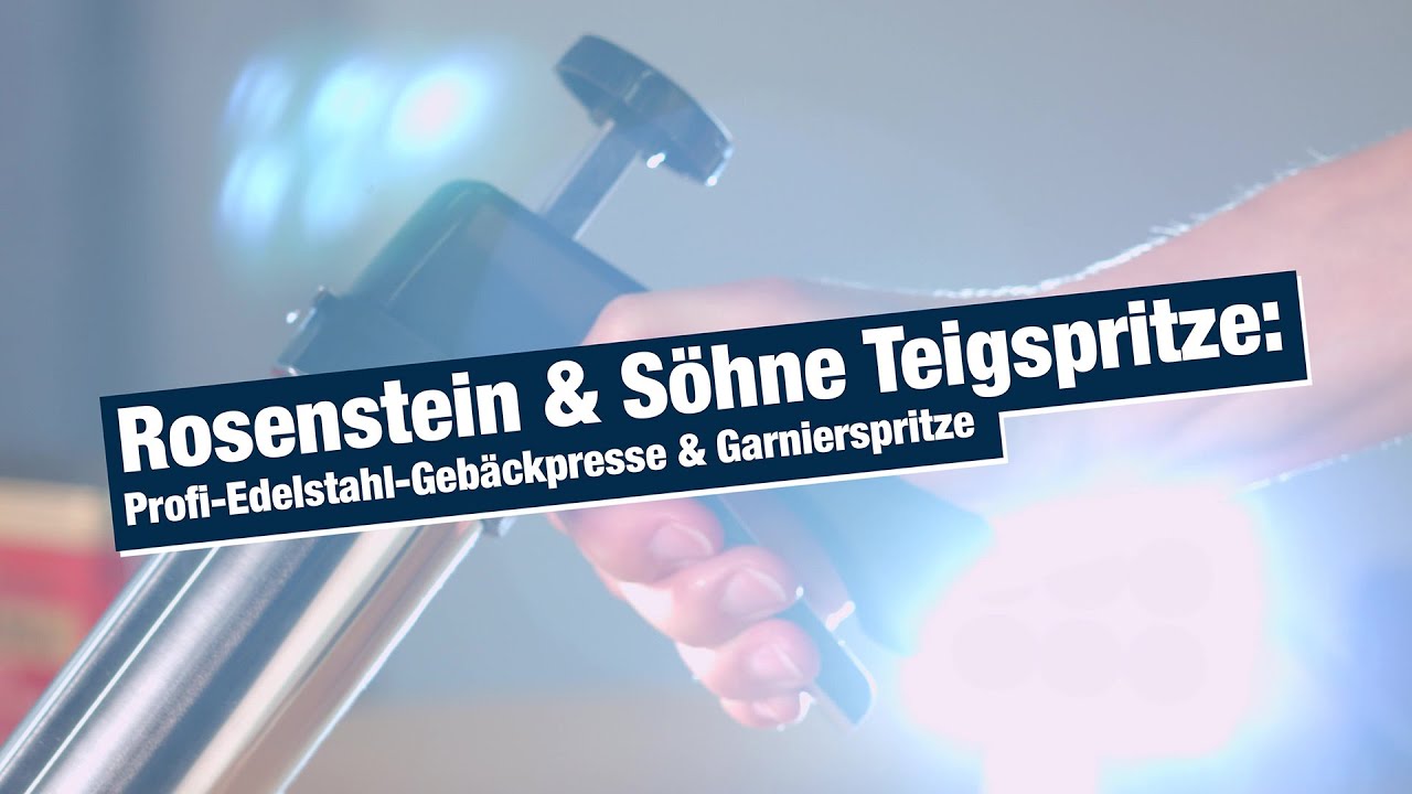 Rosedreamer Gebäckpresse Mit 20 Schablonen & 8 Edelstahl Tüllen - Kekspresse Für Backfans