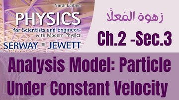 2.3: Analysis Model: Particle Under Constant Velocity