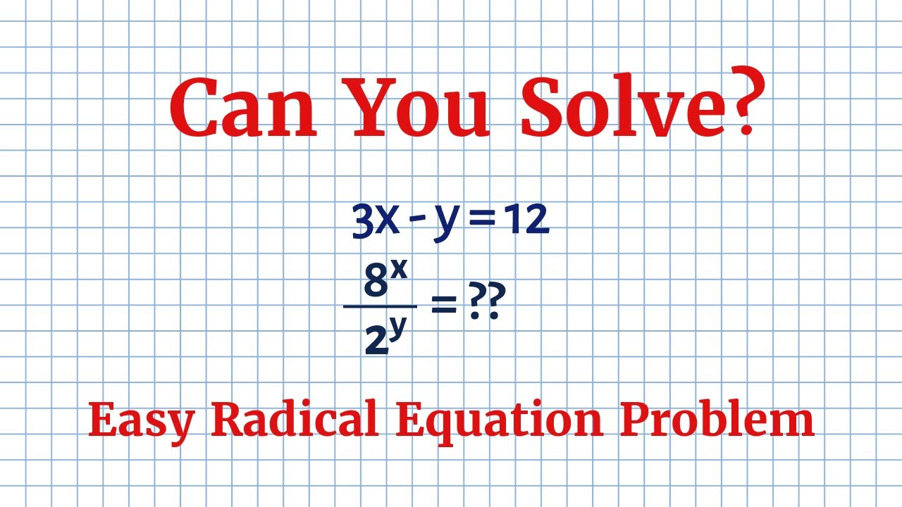 Can you solve this interesting radical equation? - YouTube