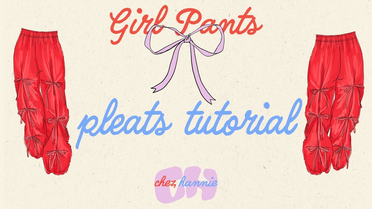 Girl Pants Box Pleat Sewing Tutorial