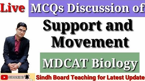 Live MCQs Discussion Support and Movement MDCAT Biology
