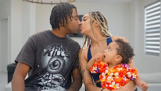 Kissing In Front Of Our 1 Year Old Son To See How He Reacts...*Hilarious Reaction*