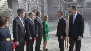 Ceremonia de Recepción Oficial al Presidente de Argentina, Mauricio Macri, en el Palacio Real