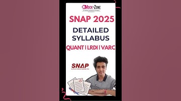 SNAP 2025 Detailed Syllabus || Mock Zone || #snapexam #mbaprep #catexam #shorts