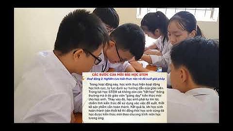 Hướng dẫn dạy học theo định hướng STEM