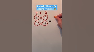 Butterfly Method for Adding Fractions 😎 #Shorts #math #maths #mathematics #mathtrick #mathtricks