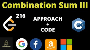 Combination Sum III leetcode | Leetcode 216 | Leetcode September Challenge