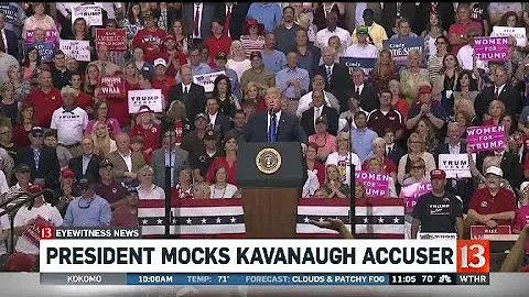 Trump mocks Kavanaugh accuser