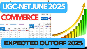 UGC NET COMMERCE 2025 EXPECTED CUTOFF | UGC NET COMMERCE LAST SIX YEARS CUTOFF