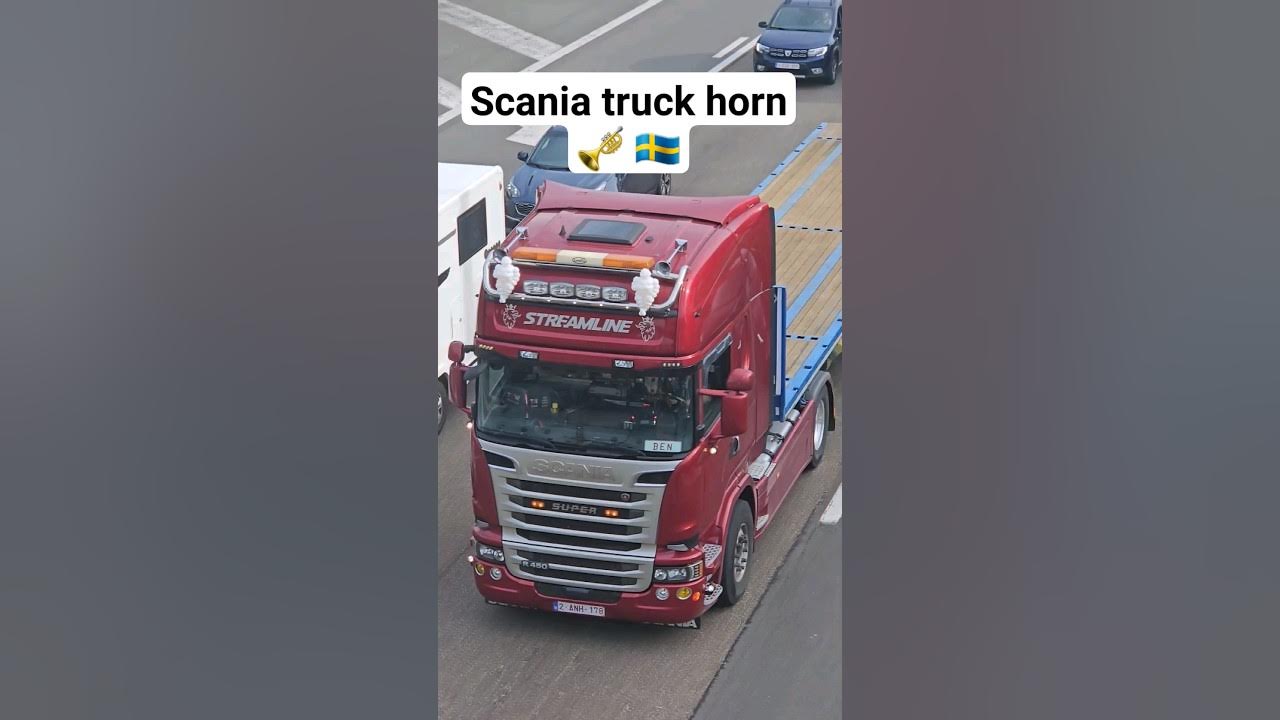 Scania truck with cool horn 🎺🇸🇪 #scania #eurotrucksimulator2  #trucksimulator #truck #trucks #horn 