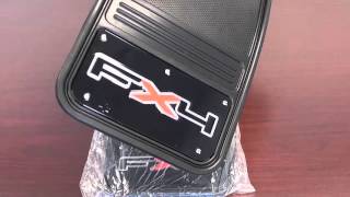 Player Profile Gatorback Mud Flap - FX4 logo with black wrap background rear flaps