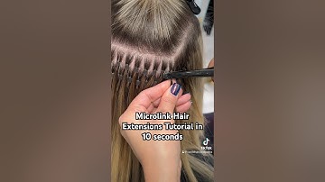Microlink Hair Extensions tutorial in 10 seconds! #hairextensions #microlinks #hairtutorial #hair