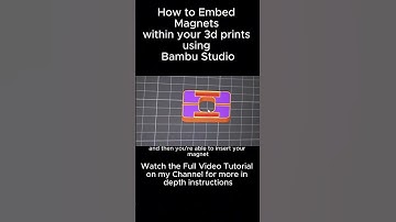 How to Embed Magnets within your 3D Prints Using Bambu Studio for Bambu Lab 3D Printers #bambu