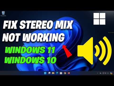 Stereo Mix Not Working or Picking Audio in Windows 11 | 4 Methods FIX