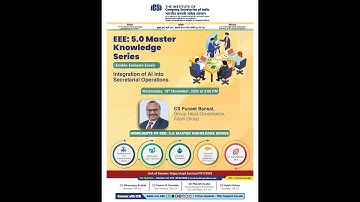 Live Webinar on Integration of AI into Secretarial Operations