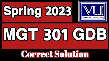 MGT301 GDB Solution 2023 | MGT301 GDB 1 Solution 2023 | MGT301 GDB 1 Solution Spring 2023 #mgt301gdb