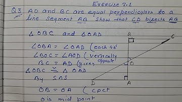 Class 9 - Exercise 7.1 - Q 3 | AD and BC are equal perpendicular to a line segment AB 