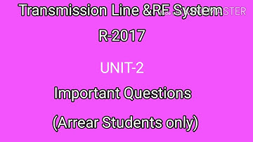 EC8651 Transmission Lines & RF Systems