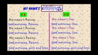 Unit 2 My name's Benny Song Tiny Talk 1A