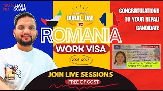 🙋♂️TODAY GOT ROMANIA 🇷🇴 WORK VISA FROM ABU-DHABI UAE 🇦🇪 🇦🇪 ¦¦ JOIN LIVE SESSION FREE OF COST ⚡ ⚡