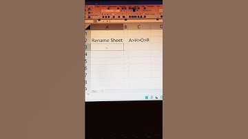 rename Excel sheet without touching Mouse
