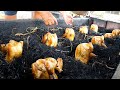 흔한 깡통으로 치킨을 굽는 놀라운 방법, 짚불통닭 - Amazing way to grill chicken - Thai street food