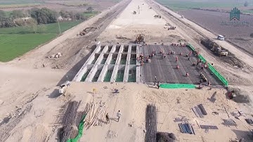 Deck Slab Reinforcement of Single Span Bridge of Motorway | Aerial (Drone) View