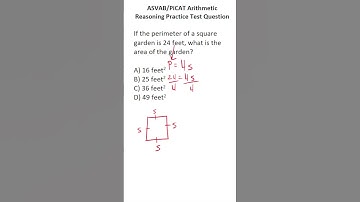 ASVAB/PiCAT Math Knowledge Practice Test Question: Perimeter and Area #acetheasvab with #grammarhero