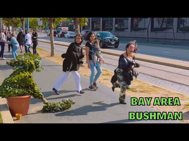 Bushman prank @ Pier 39 SF: They all took off running!! class=