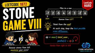 STONE GAME VIII (LeetCode 1872) | Optimal C++ Solution & Math Explanation | HARD Problem!