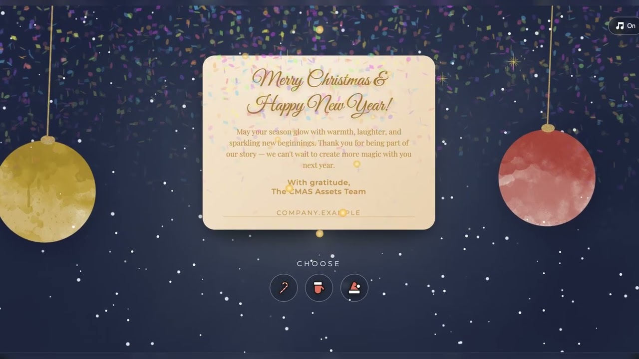 Animated Christmas E Card with Special Effects