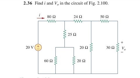 05. Find i and V0 in the circuit of fig. 2.100