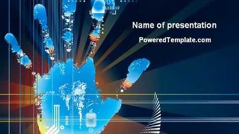 Palm Print PowerPoint Template by PoweredTemplate.com