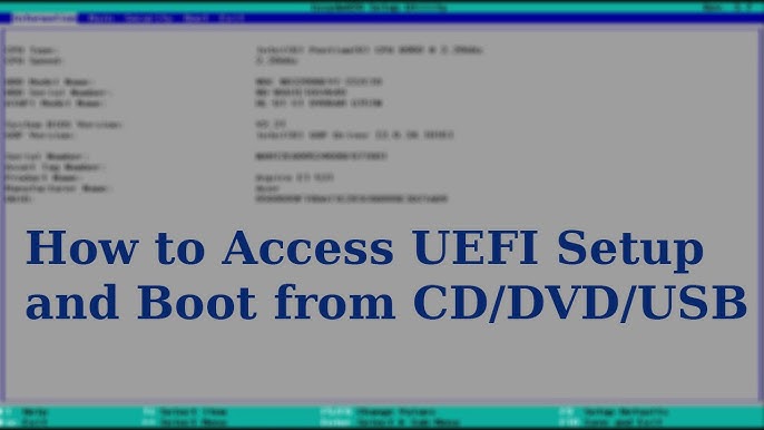 Uefi Boot Setup Guide | From Cd's, 2024