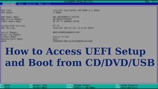 UEFI Boot | How to Boot from CD