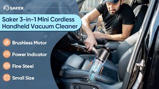 Effortless Cleaning, Anywhere, Anytime with Saker Mini Vacuum! 🔄🌬️