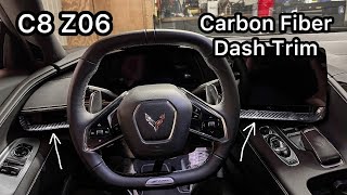 C8 Z06 Corvette Carbon Fiber Interior Dash Trim