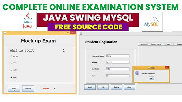 Complete online examination system project Java Swing + MySQL | Free Source Code!