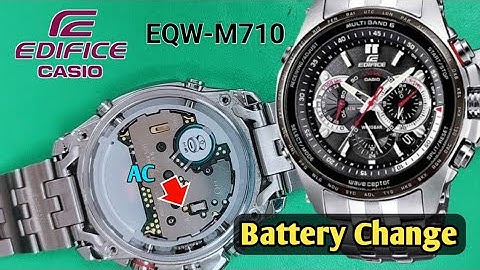 How to change the battery and AC reset Casio Edifice EQW-M710 watch.