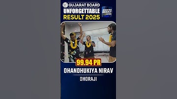 Std 12 Vidyakul Topper DHANDHUKIYA NIRAV - 99.94 PR #topper #vidyakul #result #gseb #shorts