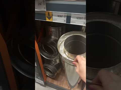 Труба-сендвіч для димоходу 1 м неіржавка сталь в нержавійці AISI, відео 1