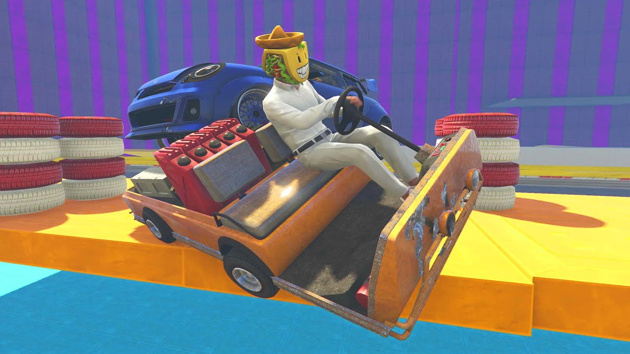 CORRE O TE ATROPELLO EN EL PEOR COCHE DE GTA 5 ONLINE!!