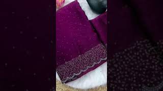space saree with blouse jarkhan work #partywearsarees #dmtoorder #swashopping