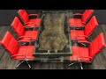 Custom Built Conference Table. Steel and live edge wood Custom Built Conference Table. Steel and live edge wood